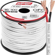 Install Link 16 AWG Gauge in-Wall Speaker Wire - UL CL3 Rated (100 FT) Oxygen Free Copper (OFC)
