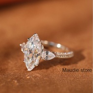 5ct Real Moissanite Diamond Women Ring marquise Cut With GRA Certification Top Quality Engagement Mo