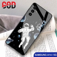 HP [A33] Case Samsung A14 5Ghp Samsung A14 5G Glitter Glass Softcase Samsung A14 5G Phone Case/ Sams