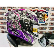 EVO HELMET DUAL VISOR GT-PRO/ XT-300 MONO PEARL WHITE/ SHINOBI PINK/ RED/ BLUE