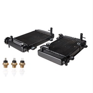 Motorcycle Aluminum Radiator Cooling Cooler With Sensor For 150cc 200cc 250cc Engine 4x4 ATV UTV Bug