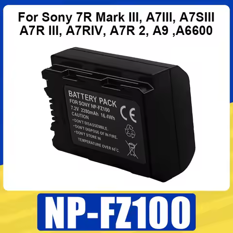Top NP-FZ100 Battery 2280mAh Rechargeable Battery for Sony 7R Mark III, A7III, A7SIII, A7R III, A7RI