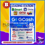 ﹍ ▚ ♞ Tarpaulin Banner Gcash Cash in Cash out Load and Bills