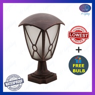 BRONZE OUTDOOR GATE LIGHT / PILLAR LIGHT / GATE LAMP WEATHER PROOF OUTDOOR PILLAR LAMP LAMPU LUAR LAMPU PAGAR TIANG