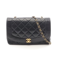 【二手】香奈兒 (Chanel) CHANEL 絎縫 Diana 翻蓋單肩背包 A01165 黑色羊皮（綿羊皮）絎縫 Diana 鏈條肩背包 女士