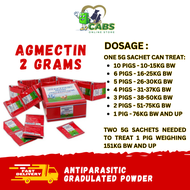 Agmectin 2g Granulated Powder for Deworming Animals and Killing Ticks/Fleas/Galis