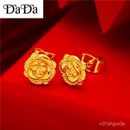 saudi gold 18k pawnable legit gold earrings flower exquisite craftsmanship gold flower earrings for