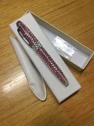 施華洛世奇 Swarovski 粉紅色 水晶筆 結婚簽名筆 全新 (已斷墨,需自行換筆芯)