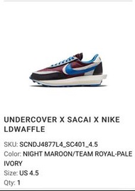 Undercover x sacai x Nike Ldwaffle