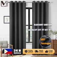 5ft/7ft/8ft/9ft Blackout Curtain Thickened Soft Curtain With For Living Room Bedroom Window