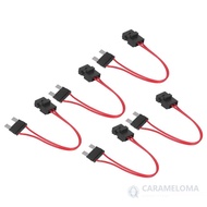 CARAMELOMA 5PCS Fuse Connector, With Wire 16AWG Car Fuse Holder, Waterproof 20A Auto Inline Fuse Hol