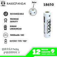 RakkiPanda Baterai Cas 18650 Flat Top 3000mAh