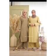 💞 Punjabi Rianne 💞 Blouse and Pants Punjabi set Labuh Muslimah  💞 Plain Mosscrepe 💞 Suit Murah by CH