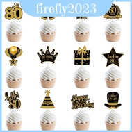 Topper Cake Birthday Flags For 18th To 80th Years Old Decor Celebration Party