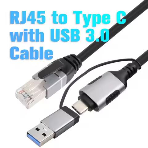 2 in1 type c to RJ45 cable,USB C to Ethernet CAT6 Cable Converter,USB3.0 to RJ45 for PC,1000Mbps Net