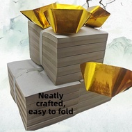 Hand Folded Large Silver Paper Gold Paper Foil Paper Yuanbao Paper Tin Foil Paper Burn Paper Busines