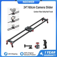 NEEWER 24 "/60cm Camera Slider sợi carbon trượt cho máy ảnh Dolly Rail Track với 360 ° đầu bi gắn ca