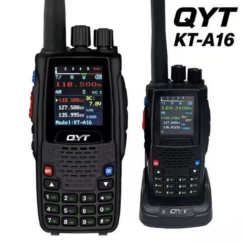QYT KT-A16 Air Band Radio Walkie Talkie Transmit VHF KT A16 Tx Rx108.000-136.999MHz 6W High Power We