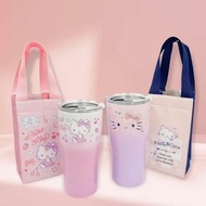 Sanrio Hello Kitty 900ml 雙層真空曲線杯保溫提袋組