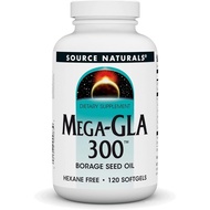 Naturals Mega-GLA 300, Borage Seed Oil - 120 Softgels | Hexane-Free