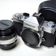 Nikon Nikomat FT2 銀色機身 + Nikon Ni...