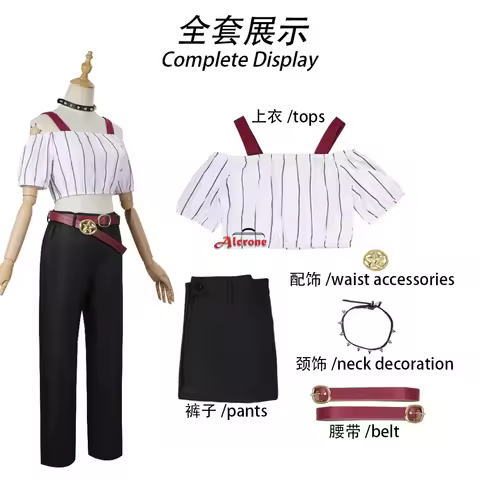 Kirara Hoshi Anime Cosplay Costume Top Pants Belt Halloween Carnival Cosplay Kirara Hoshi Clothes