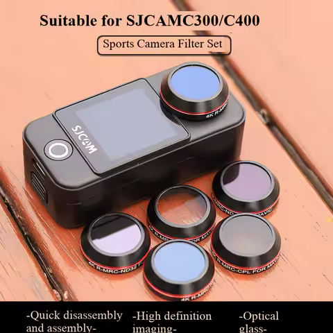 Filters For SJCAM C300 C400 C400Pro Sports Camera Star Night Filter ND CPL UV Cycling Recorder 360Pa