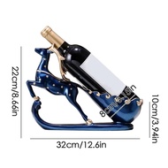 Resin Wine Rack Retro Reindeer Red Wine Rack Display Storage Organizer Shelf for Christmas Bar Home