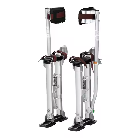 SucceBuy Drywall Stilts 18''-30''/36''-50'' Adjustable Aluminum Tool Stilts with Protective Knee Pad