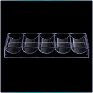 [fixory] 100 Chips Tray 5 Rows Professional Casino Game Accessory 20.5 x 7.8 x 2.8cm