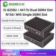 K15 Soft Router Mini PC Intel N150 N95 I5-8250U 4417U 4x2.5G LAN Firewall Server ESXi Proxmox DDR4 N
