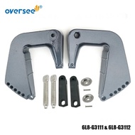 6L8-G3111-01-4D, 6L8-G3112-00-4D Clamp Bracket Kit for Yamaha 4HP 5HP 6HP Outboard Engine F4 F5 F6 M