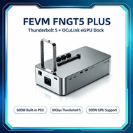 FEVM FNGT5 PLUS External GPU Dock Thunderbolt 5 + OCuLink eGPU Enclosure with Thunderbolt Cable & US