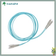TAMAKO OM3 Fiber Optic Cable, 50/125um Multimode Duplex Fiber Patch Cord, Fiber Jumper Cord Cyan SC/