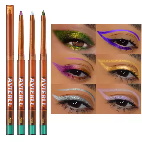 Eyeliner Gel Pencil 1pc, Metallic Color Gradient Eyeliner, Chameleon Glitter Waterproof Eyeliner Pen
