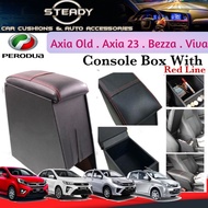 Perodua Bezza Axia Viva Armrest PU Leather Redline Arm Rest Hand Rest