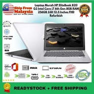 Laptop Murah HP EliteBook 820 G3 Intel Core i7 6th Gen 8GB RAM 256GB SSD 12.5 Inches FHD Refurbish