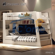 【In stock】ZHQ Modern Double Decker Bed Frame Bunk Bed For Kids Adults Queen Bunk Bed With Drawer Mattress Set High Quality Wood G1M0