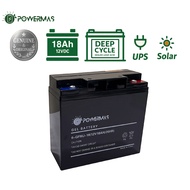 18Ah 12V AGM GEL VRLA Deep Cycle Battery for Solar / UPS System Battery Replacement (Ready Stock)