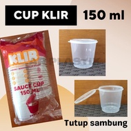 Clear Cup 150 ML Pudding Cup/ 150 ML Pudding Container/ 150 ML (Connected Lid)