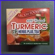 ♒ ✸ Arcem Food Turmeric Ginger Tea Leaves &amp; Herbs Plus with Ginger, Lemon Grass, Malunggay, Stevia
