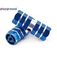 [playground] 2Pcs Aluminum M TB Bike Bicycle A xle Pedal Non-slip Front Rear A xle Foot Pegs Bicycle