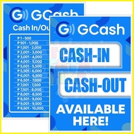 ✿ ✆ ☜ GCash Cash-in Cash-out Rates Signage