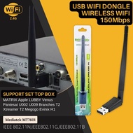 MT7601 USB WiFi Dongle 150mbps + Antena Wifi PC Laptop Set Top Box TV Digital