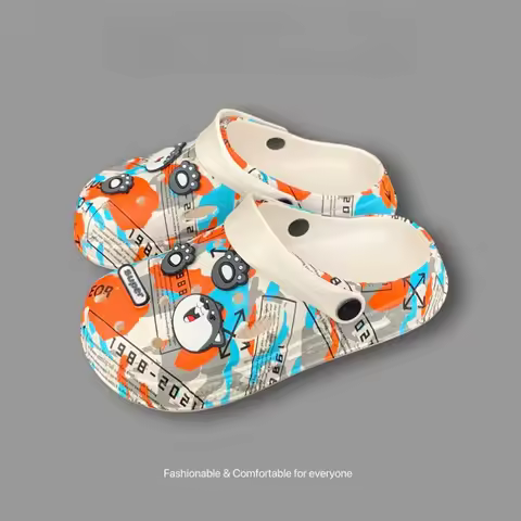 Home Slippers Clog Womens Cloud Cartoon Dog Puppy Husky Graffiti Sandals Summer Flip Flops Beach Sli