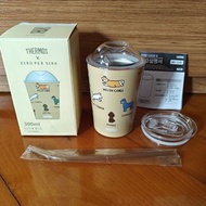 韓國 Thermos x zero per zero 300ml 極高質可愛狗仔便攜保溫咖啡杯 連雙杯蓋吸管 tumbler coffee cup 聯名304不鏽鋼 corgi poodle bull