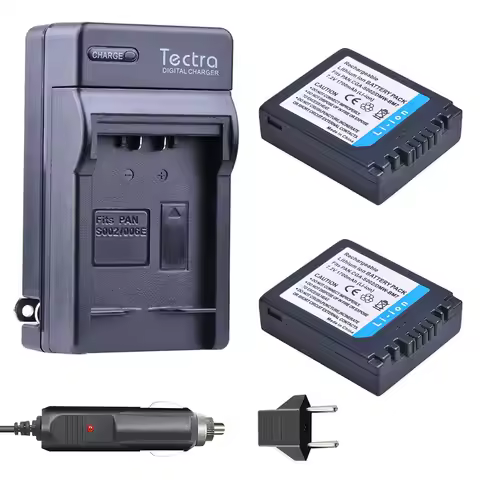 1700mAh CGA-S002 CGA-S002A CGA-S002E DMW-BM7 Battery+Wall Charger for Panasonic Lumix DMC-FZ1 FZ2 FZ
