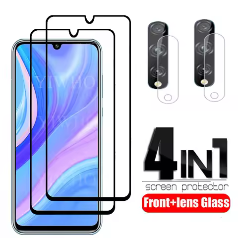 4 In 1 for Huawei Y8P Glass for Huawei Y8 P Y 8 P Tempered Glass Smartphones on For Huawei Camera Le