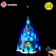 DIY Building Block Lighting Compatible 43197 Ice Snow Castle Building Block Princess Castle Remote C