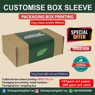 Custom Design Printing Packaging Paper Sleeve Box 157gsm Artpaper food box sleeve